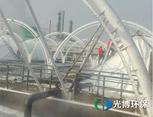 九户污水处理厂池体臭气处理密封