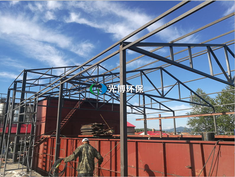 德彩网对内蒙古鲜卑源酒业污水处理站进行安装